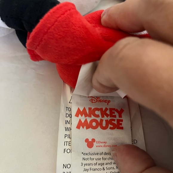DISNEY MICKEY MOUSE PLUSHIE STUFFED TOY UNISEX 14”‎ RED BLACK ICONIC CARTOON - Picture 5 of 9